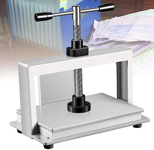 ZJFJMBD Buchbinde Press Maschine, A4/A3 Flach Papier Presse, manuelle Buchglättungs Maschine, robuste Buchbinder Papier Press Maschine mit Doppelausgleichs Stange