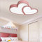 MEELRYD LED Deckenleuchte Kinderzimmer Lampe, Kinder Schlafzimmer Dimmbar Mit Fernbedienung Deckenleuchte Herz Deckenleuchte Modern Herz Design Acryl Deko Licht (Rosa)