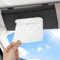 Car Tissue Holder - PU Leather Sun Visor Tissue Box With Hanging Paper Towel Clips, Multifunctional Black Face Mask Box for Seat Door