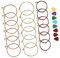 GREENADSCAPE Kit De 26 Cuerdas Guitarra Folk Púas 0.46mm Cuerdas Eléctricas Textura Excelente Colores Aleatorios