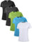 Women's Workout Running T-Shirts, Dry Fit Short Sleeve Shirts, Moisture Wicking Athletic Tee, Sports Gym Yoga Tops Black/Dark Grey/White/Green/Blue 5P01-2XL
