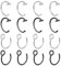 Mabor 16 Stück Fake Nose Ring Silber Schwarz, Lippenpiercing Fake Piercing Septum Nasenpiercing Ring Edelstahl Nasenring Nasenseptum Nose Piercing Lippenpiercing für Nostril Lippen