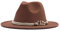 Fedora Sommermütze, klassischer breiter Gürtel, Schlapphut, Wolle, Panama-Schnalle, Mützen für Jungen, Baseballmützen, braun, Einheitsgröße