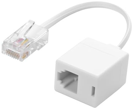 YAODHAOD Lot de 2 adaptateurs RJ45 vers RJ11 - Convertisseur LAN 8P8C vers 6P4C - Pour câble téléphonique RJ11 vers modem ADSL