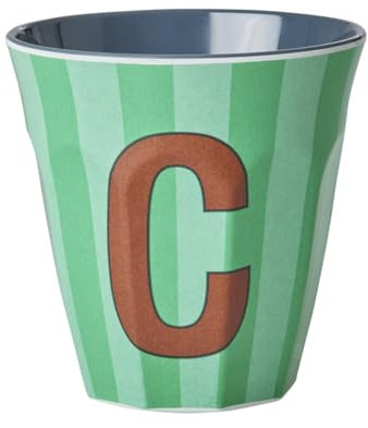 Rice Melmain Becher Medium - Buchstabe C - Kinderbecher Campingbecher Campnggeschirr Trinkbecher Melamingeschirr Bruchsicher BPA-Frei 250ml