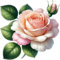 Pink Rose Flower Leaves Vinyl Stickers Non Transparent Waterproof Floral Leaf and Bud Multi Purpose Decals 1@ 20cm Tall for Toilets or car. 3@ 7cm for Phone case, Cups & Wine Glass (Rose Light Pink)