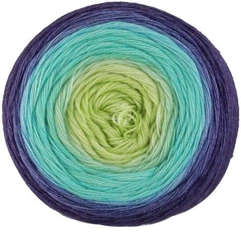 LANA GROSSA Merino Lace Aquarell | Extrafeine Merinowolle in Lace-Garnstärke im Farbverlauf bedruckt | Handstrickgarn aus 100% Schurwolle (Merino) | 100g Wolle zum Stricken & Häkeln | 800m Garn FB12