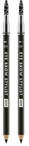 Catrice Eye Brow Stylist, Augenbrauenstift, Nr. 080, Schwarz, langanhaltend, matt, vegan, wasserfest, ohne Mikroplastikpartikel, Nanopartikel frei, 2er Pack (1.4g)