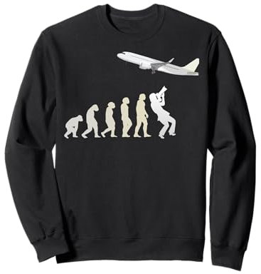 Planespotter Evolution Piloten Flugzeug Fliegen Planespotter Sweatshirt