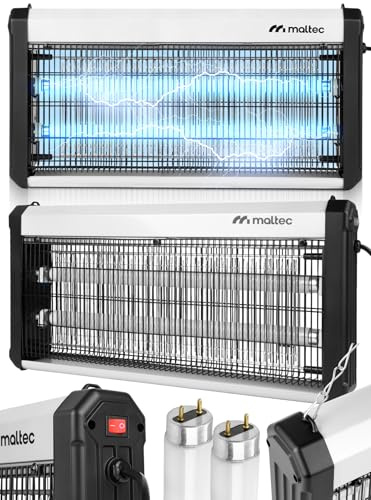 MalTec UV-Insektenlampe 30W mit 2 Röhren, Schale und Kette