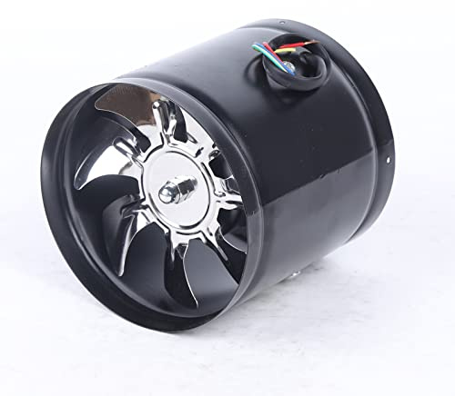 RUETERY 150mm Regelbar Rohrventilator, Abluftventilator 2800 RPM mit 7 Ventilatorflügeln, 600m³/h Axiallüfter 40W für Belüftung und Abluftgebläs