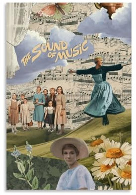 Poster Sound Of Music, ästhetische Wandkunst, Leinwand, Vintage-Poster, dekoratives Gemälde für Wohnzimmer, Schlafzimmer, Dekoration, 20 x 30 cm, ungerahmter Stil
