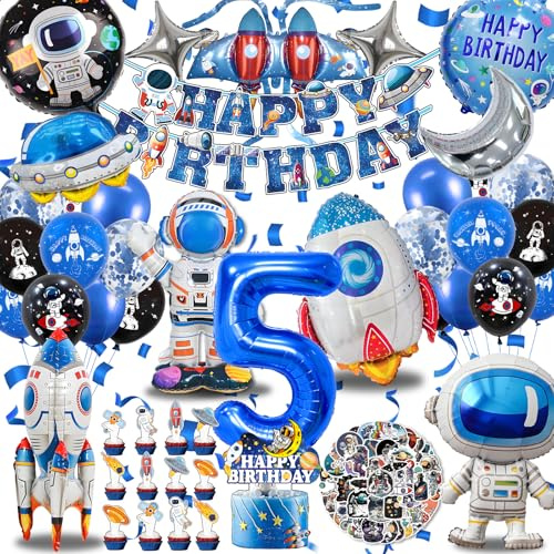 Weltraum Kindergeburtstag Deko 5 Jahre Junge, Astronaut Geburtstag Deko | Weltraum Geburtstag Deko 5 Jahre, Astronaut Kindergeburtstag, Weltall Party Deko, Geburtstagsdeko 5. Junge