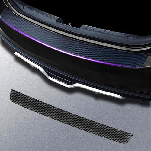 WENINETIES Ladekantenschutz Kofferraum für Skoda Scala 2025 2024 2023 Zubehör, Kohlefaser Stoßstangenschutz - Auto Zubehör Heck Rear Bumper