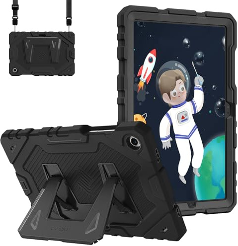 Fintie Kinder Hülle für Samsung Galaxy Tab A11+ Plus/Tab A9+ 11 Zoll 2025 | Robuste, Stoßfeste Ganzkörper-Schutzhülle mit Integriertem Ständer, Schwarz