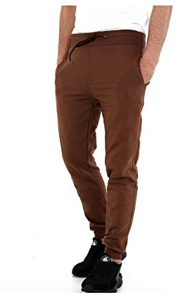 GW CLASSYOUTFIT Kids Boys Girls School Fleece PE Joggers Jogging Tracksuit Bottoms 3-14 Years (9-10 Years, Brown)