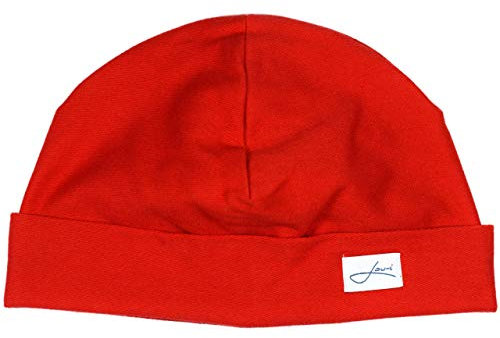 Lou-i Damen Baumwollmütze rot Made in Germany Beanie Hat Wintermütze vegan (55-56, rot)