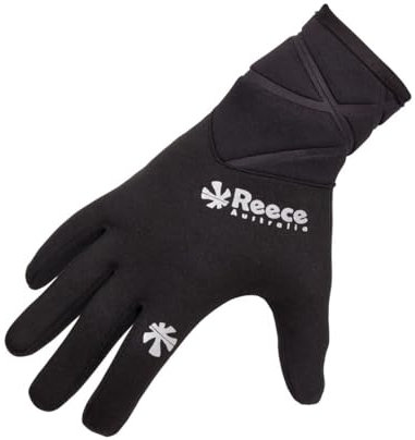Reece Hockey Handschuh - Power Player Handschuh - Silikonstollen für Einen Besseren Griff und Einen Vollständigen Schutz - Linkshandschuh - Hockey Handschuhe Kinder - Schwarz - Größe xs