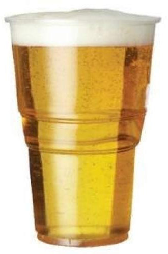 We Can Source It Ltd – 150 x Clear Strong Plastic Full Pint Cups - 20oz Disposable Beer Glasses Tumblers – 570ml BPA-Free Plastic Cocktail Glasses with CE Marking – Recyclable Tumblers for Parties