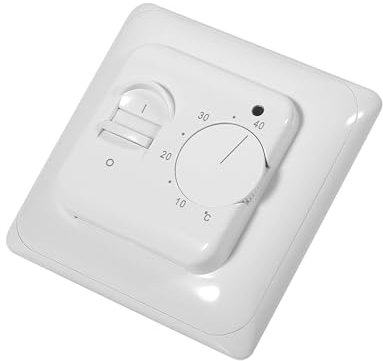 Mechanisch Manuell Thermostat Energiesparend Temperatursteuerung Schalter Weiß Fußbodenheizung Werkzeug 220V