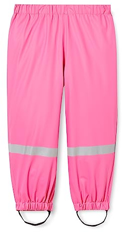 Playshoes Matschhose Regenlatzhose Fleece-Futter Unisex Kinder Wind- und wasserdichte Regenhose Regenbekleidung, pink Bundhose, 92