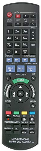 ALLIMITY N2QAYB000986 Fernbedienung Ersetzt für Panasonic Blu-ray Disc Recorder DMR-BCT74 DMR-BCT740 DMR-BCT84 DMR-BST845 DMR-BST940 DMR-BWT745 DMR-BCT845 DMR-BCT940 DMR-BST745