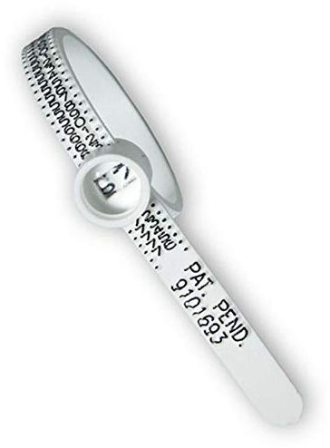 Ringgrößenmesser Ringmesser Multisizer ist ein Ringmaßband zum messen ihrer Ringgröße mit Anleitung vom Schmuck Depot weiß