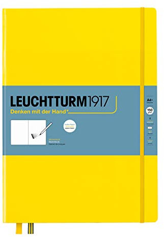 LEUCHTTURM1917 362356 Skizzenbuch Master (A4+), Hardcover, 112 Seiten (150 g/m²), Zitrone