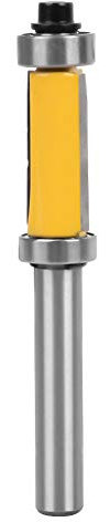 Oumefar Fresa Copiadora de Doble Rodamiento 8mm, Broca Fresadora para Madera con Corte a Ras, para Contrachapado/MDF/Madera Dura, Profesional Carburo Tungsteno