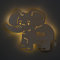 LAUBLUST Schlummerlicht Baby - Elefant - Personalisiertes Geschenk Geburt & Taufe - LED Hintergrund-Beleuchtung | Natur