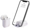 AirStand - Custodia per AirPods con supporto invisibile per il telefono, compatibile con AirPods serie 1 e 2, custodia antiurto in TPU e PC a protezione totale con moschettone portachiavi (Bianca)