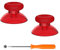 eXtremeRate Replacement Thumbsticks for Xbox Core Wireless Controller, Joysticks Repair Kit for Xbox Series X/S Controller, Custom Analog Stick Buttons for Xbox One S/X/Elite Controller - Clear Red