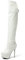 GAOword 13,5 Cm/5,31 Tacchi Alti da Donna Sexy Stivali Alti Fino alla Coscia in Pelle Verniciata Discoteca Prom Party Stivali da Pole Dance con Tacco Alto,Bianca,43 EU