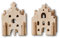 Lovelties Steckhaus Holz Spielzeug 2er Set - Kinderspielzeug Holzhäuser zum Spielen & Kombinieren - Kinder Holzspielzeug ab 3 Jahre - Nachhaltig Unbehandeltes Birkensperrholz - 10,5 x 11 x 14 cm