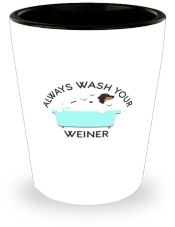 Schnapsglas Party Lustig Immer Weiner Dackel waschen