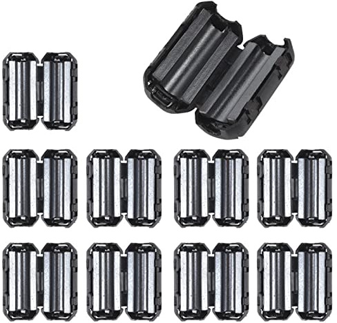5mm / 7mm / 9mm / 13mm Ferrit-Ringkern 10 Stück Ferrite Ring Ferritfilter Clip Schwarz Entstörfilter Ferritkerne RFI EMI Noise Suppressor Kabel Clip (für Kabel 13mm)