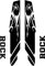 DualColorStampe Adesivi Forcella Bici MTB Mountain Bike Stickers Accessori Bicicletta Decalcomanie Falco B0040 (Nero Opaco)