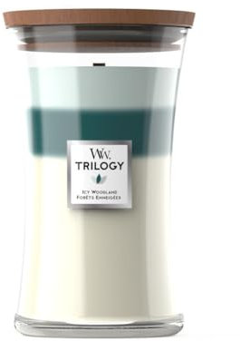 WoodWick Duftkerze Icy Woodland Groß 609,5g Lavendel