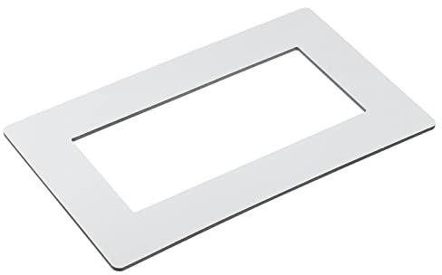 sourcing map Panneau mural décoratif double bande en aluminium et plastique blanc 216 mm x 130 mm pour bureau à domicile