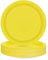 PARTY GO Lot de 50 assiettes en carton jetables de 22,9 cm pour dîner et dessert, fournitures de fête pour remise de diplôme, vacances, mariage, fête d'anniversaire, fête prénatale, jaune
