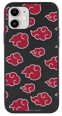 iPhone 12 Case - iPhone 12 Pro Official Naruto Akatsuki to Protect Your Mobile Phone Case in Liquid Silicone Black Flexible with Official License