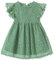 Beganly Mädchen Elegante Prinzessin Spitzenkleid Kleinkind Vintage Pom Pom Flatterärmel Party Kleider Salbei Grün 90 (Sage Green)