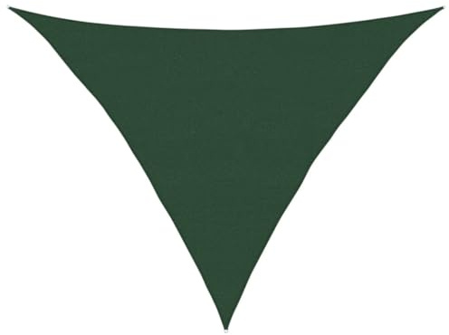 HIGSOSE Voile d'ombrage Triangulaire Vert Foncé PEHD 5x5x6 m Protection Contre UV Toile Ombrage Protège de Lumière Directe du Soleil Parasol de Jardin Exterieur Balcon Résistant à Moisissure