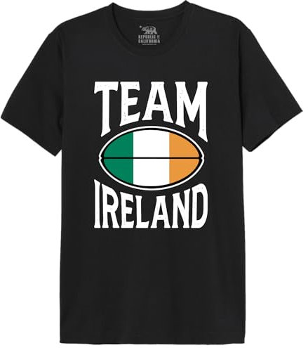 Republic of California Herren-T-Shirt, Schwarz, S