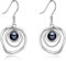 POPLYKE Schwarze Perle Ohrringe Damen 925 Sterling Silber Perle Tropfen Ohrringe Dangle Perle Schmuck Geschenke Geburtstag