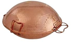 ich-zapfe.de Cataplana - Kupfer, für die Zubereitung von Fisch, Fleisch und Meeresfrüchten, 24cm