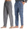 YUSHOW Pantalon Pyjama Homme Coton Long Doux Confortable Vêtement de Nuit à Cordon Léger Bas Pyjama avec Poches Printemps été,Noir Carreaux+Bleu Carreaux,L