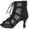 AOQUNFS Stivali da Ballo Latino Americano Donna Tacco Alto Stivaletti de Ballo da Salsa Tango Bachata Pratica And Performance,DS-L446-8.5cm-Nero,EU41