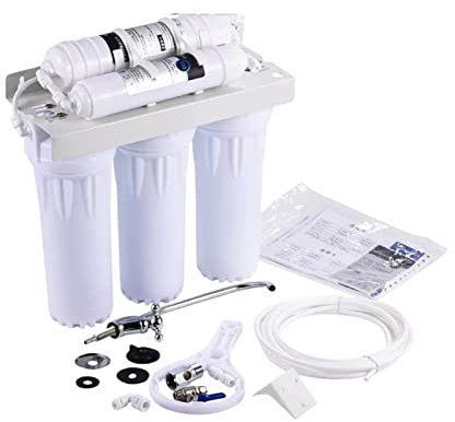 Wasserfilter unter der Spüle, 5-Stufen-Wasserfilter-Filter Trinkwasser-Filtrationssystem-Brunnen-Hauswasserfilter für Küche, Bad, Wohnmobil oder Büro