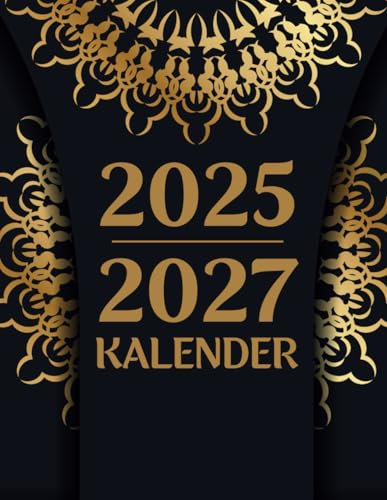 Kalender 2025-2027 Mandala: 3 Jahres Monatsplaner für Januar 2025 bis Dezember 2027, 36 Monats Organizer Agenda, Passwörter, Urlaub, Notizen, 1 Monat für 2 Seiten - A4 Organizer